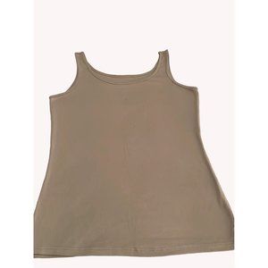Sonoma Women's Tan Beige Size Large Cotton Blend Stretchy Tank Top VGUC